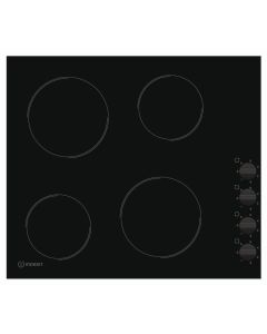 Placa vitrocerámica INDESIT RI860C, 4 zonas, 6 niveles de cocción, 58 x 5 x 51 cm